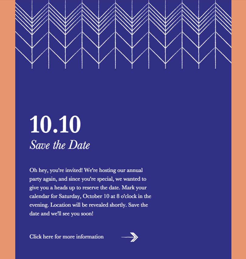 Pattern Invitation 1 template - Desktop